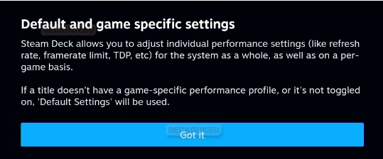 Configure Steam Deck (Gaming Mode) Performance Options – Part 2 (Quick  Access button menu) – DeckGuy