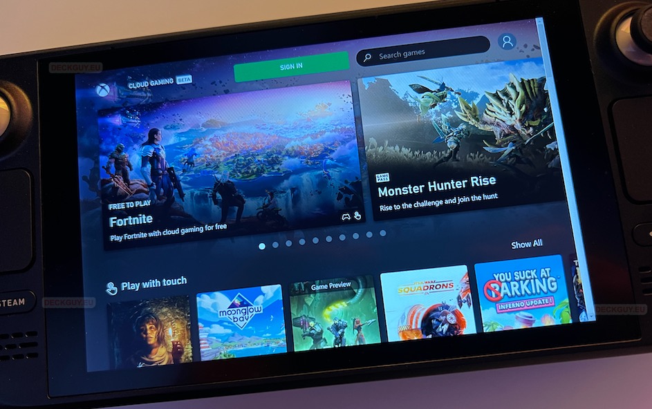 Fortnite makes it to the Steam Deck, via Xbox Cloud Gaming